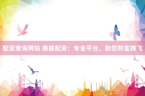 配资查询网站 鼎盛配资：专业平台，助您财富腾飞