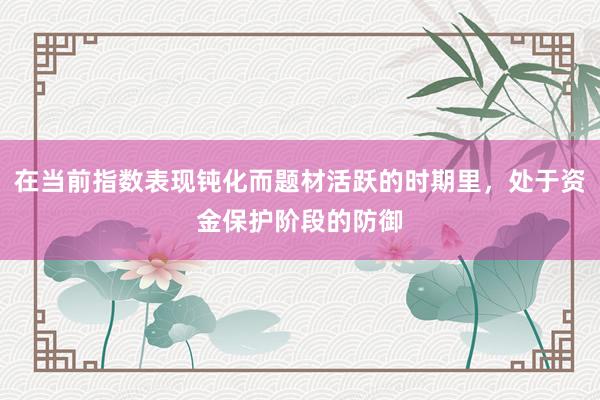 在当前指数表现钝化而题材活跃的时期里，处于资金保护阶段的防御